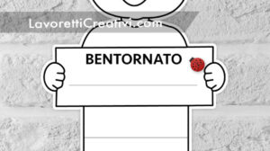 bambino cartello bentornato