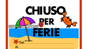 chiuso ferie cartello