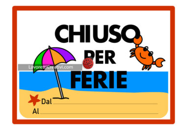 chiuso ferie cartello