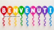 striscione benvenuti con palloncini