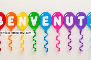 striscione benvenuti con palloncini