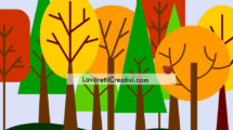 alberi autunnali forme geometriche
