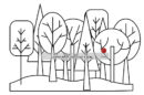 alberi autunnali stilizzati