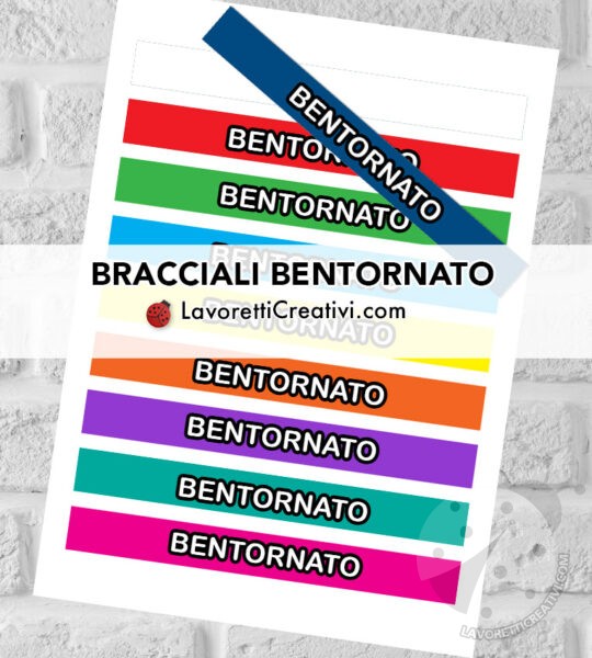 braccialetti carta bentornato