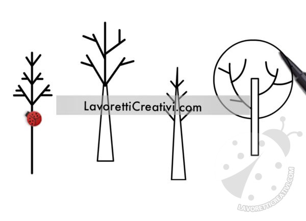 disegno alberi spogli