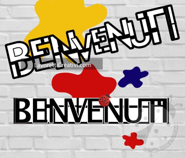 mondrian scritte benvenuti