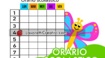 orario scolastico da stampare