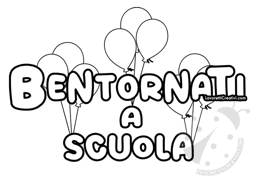 scritta bentornati a scuola