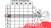 tabella orario scolastico vuoto