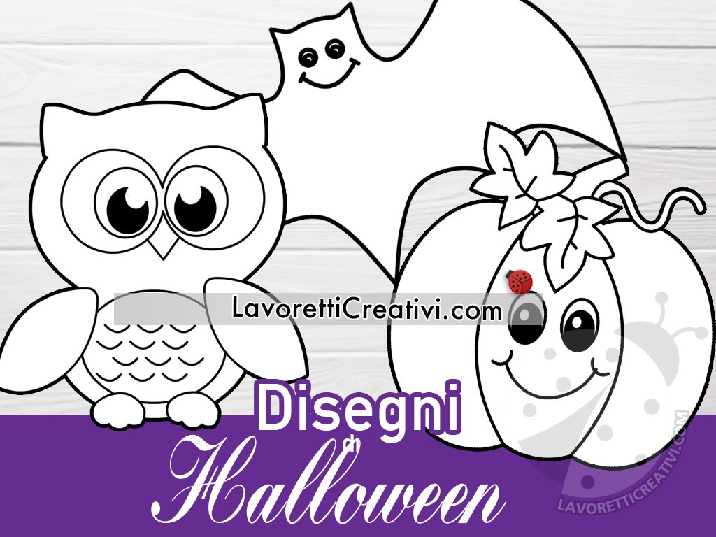 Disegni Halloween da colorare 7 disegni di Halloween facilii