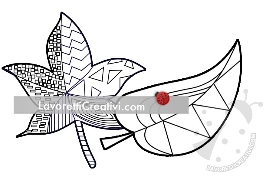 Foglie d'autunno artistiche 7 foglie artistiche disegno