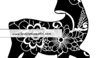 decorazione renna silhouette