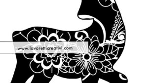 decorazione renna silhouette