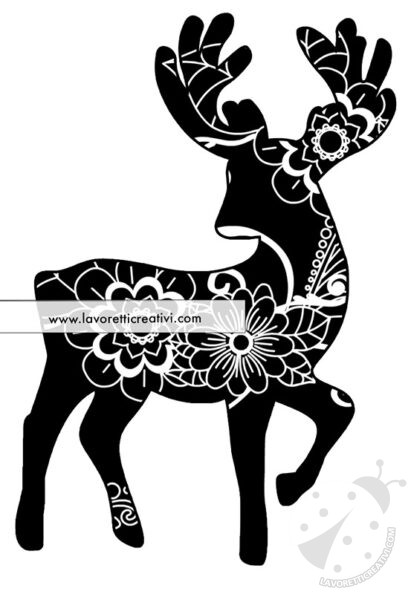 decorazione renna silhouette