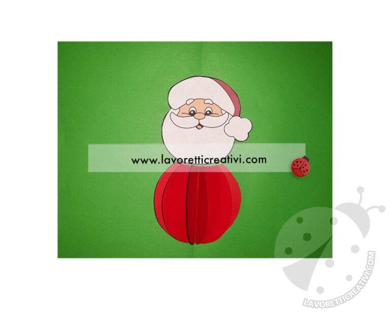 Biglietto pop up di Natale con Babbo Natale - Lavoretti Creativi