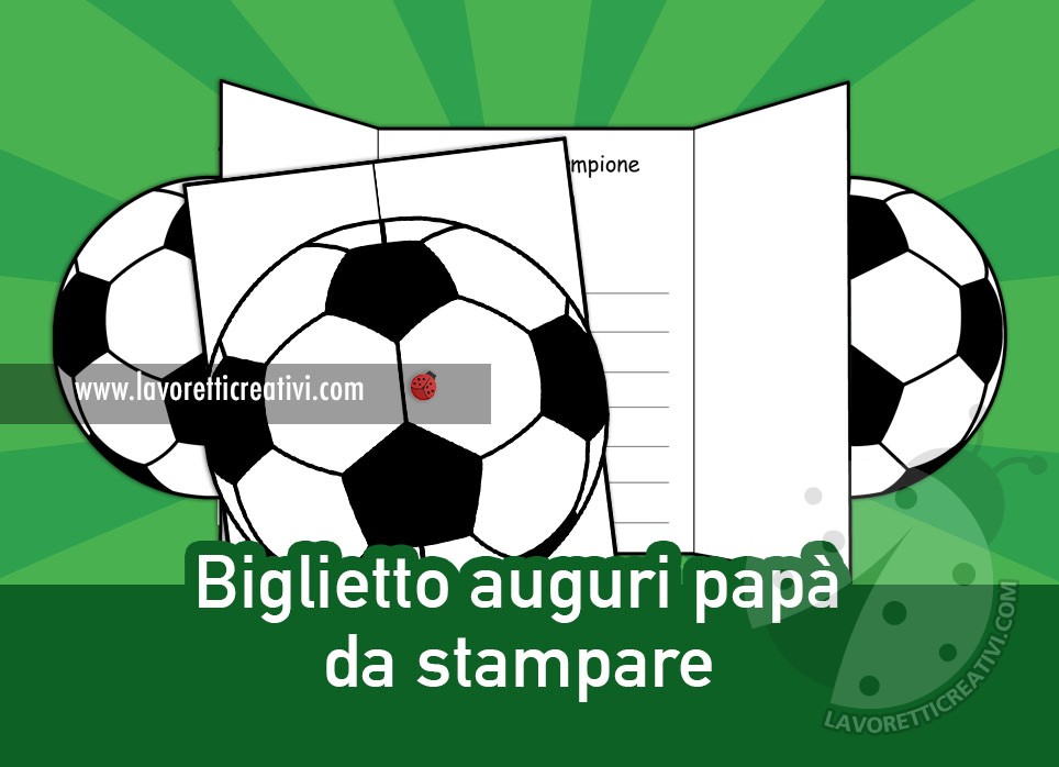 biglietto auguri calcio fai da te