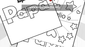 biglietto papa da colorare