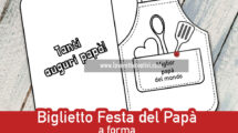 biglietto papa grembiule cucina 1