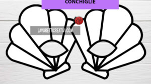 maschera conchiglie disegno