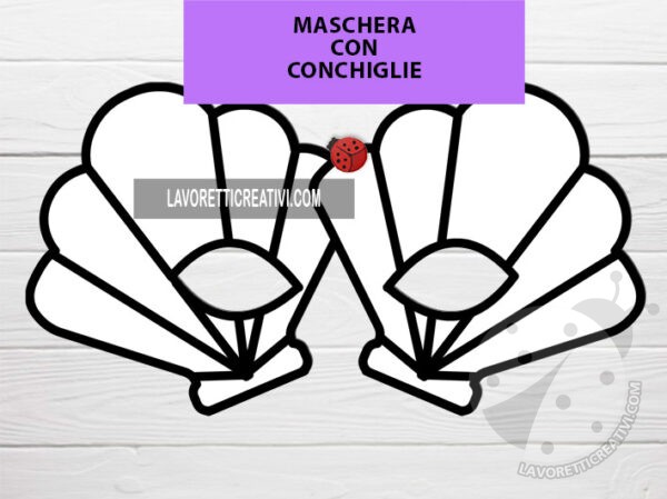 maschera conchiglie disegno