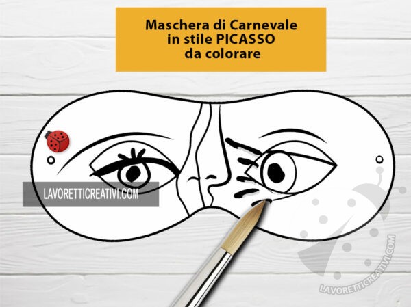 maschera stile picasso