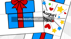 biglietto pacco regalo per papa