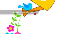 decorazione primavera annaffiatoio
