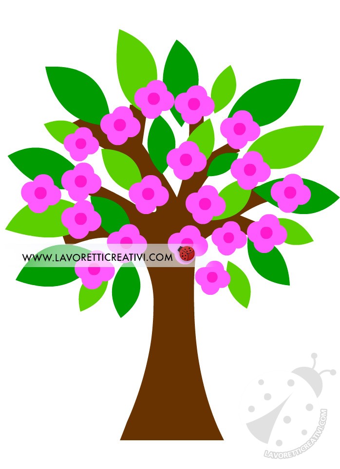 albero fiori rosa