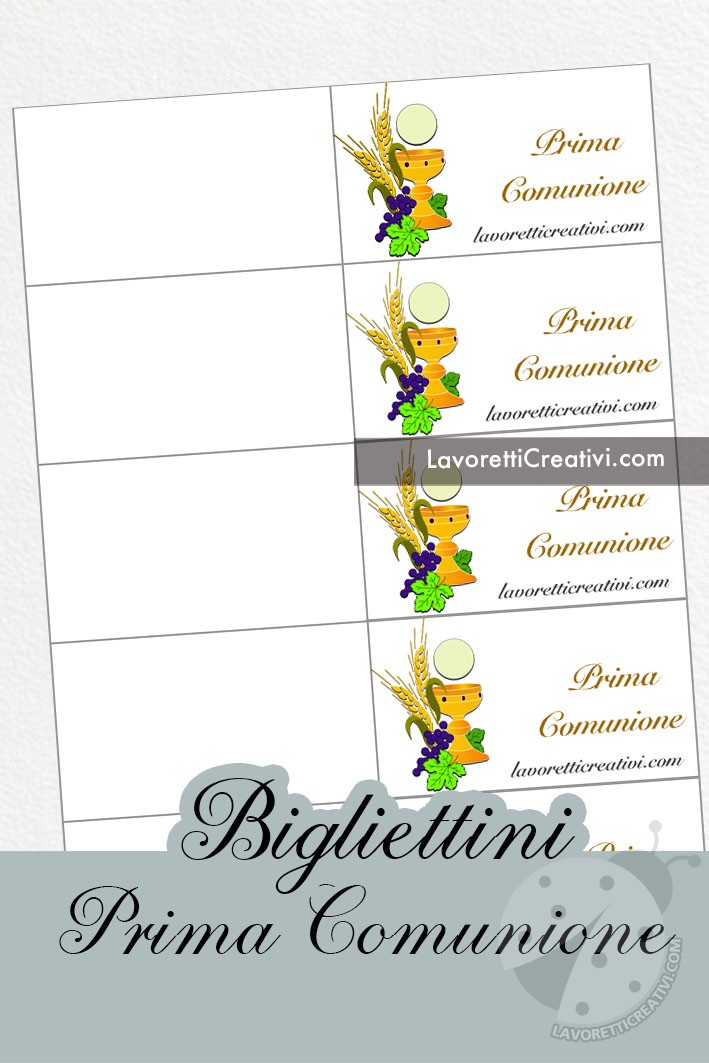 bigliettini prima comunione