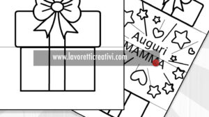 biglietto mamma regalo da colorare