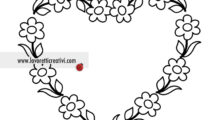 cornice cuore fiori