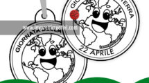 medaglie giornata terra disegno