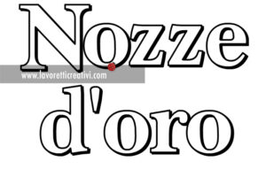 scritta nozze oro