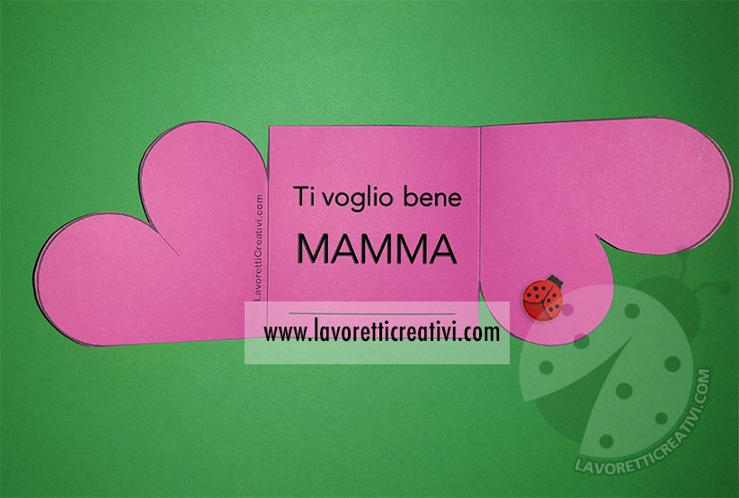 biglietto mamma cuore incastro