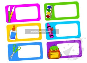 Etichette quaderni scuola da stampare