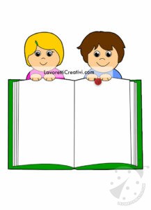 Bambini con libro aperto