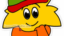foglia acero stile cartoon