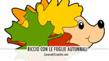 riccio con foglie autunnali