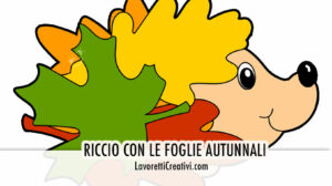 riccio con foglie autunnali