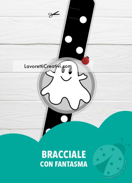 Ghirlanda Di Halloween - Cornice autunnale di Halloween con zucche e fantasmi