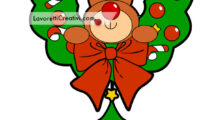 decorazione ghirlanda con renna