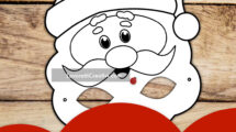 modello maschera babbo natale