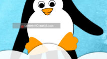 pinguino sagoma mano