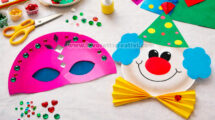 lavoretti di carnevale maschera e pagliaccio