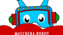 maschera robot colorata