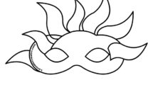 maschera sole da colorare