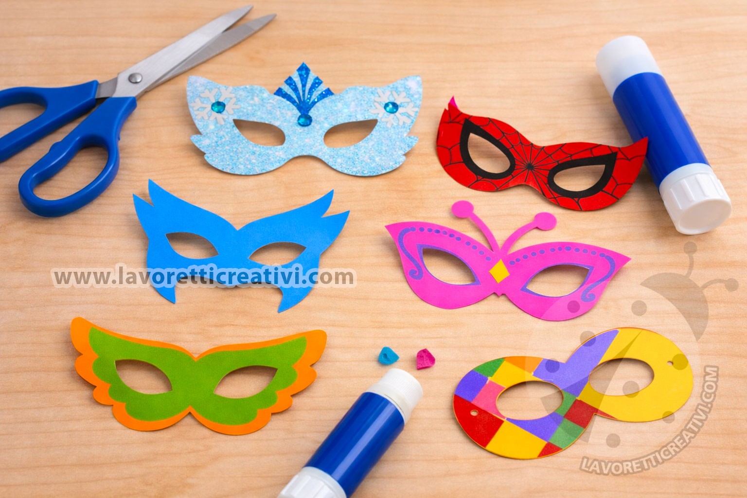 Maschere di Carnevale per bambini 7 Maschere di Carnevale per bambini fai da te