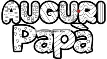 auguri papa con pattern