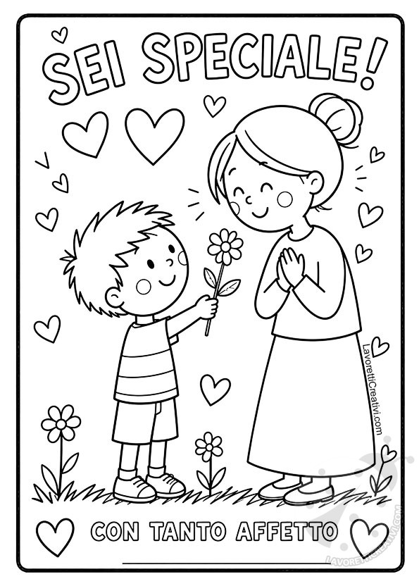 Disegni per la Festa della Mamma 9 sei speciale mamma disegno