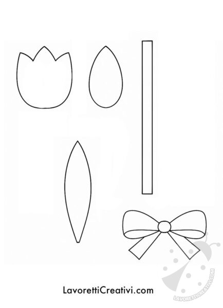 Sagome biglietto tulipano